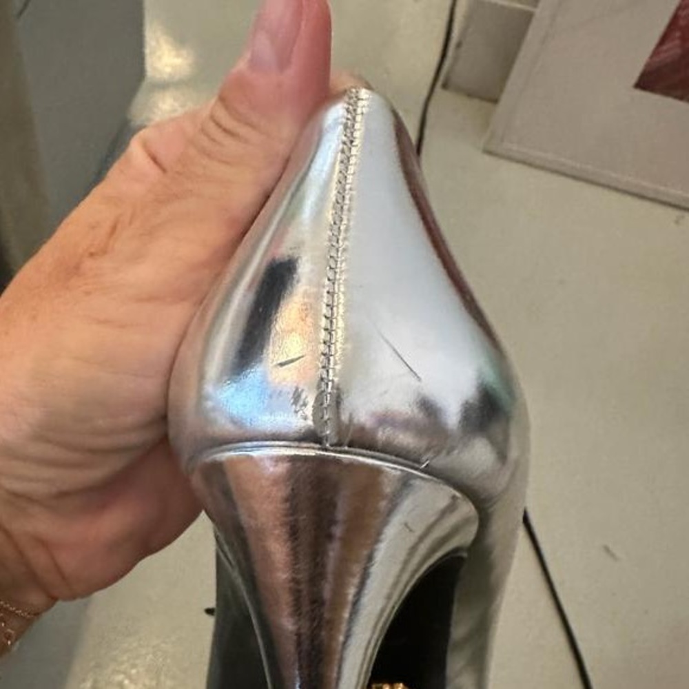 Prada Silver High Heels - Picture 9 of 11